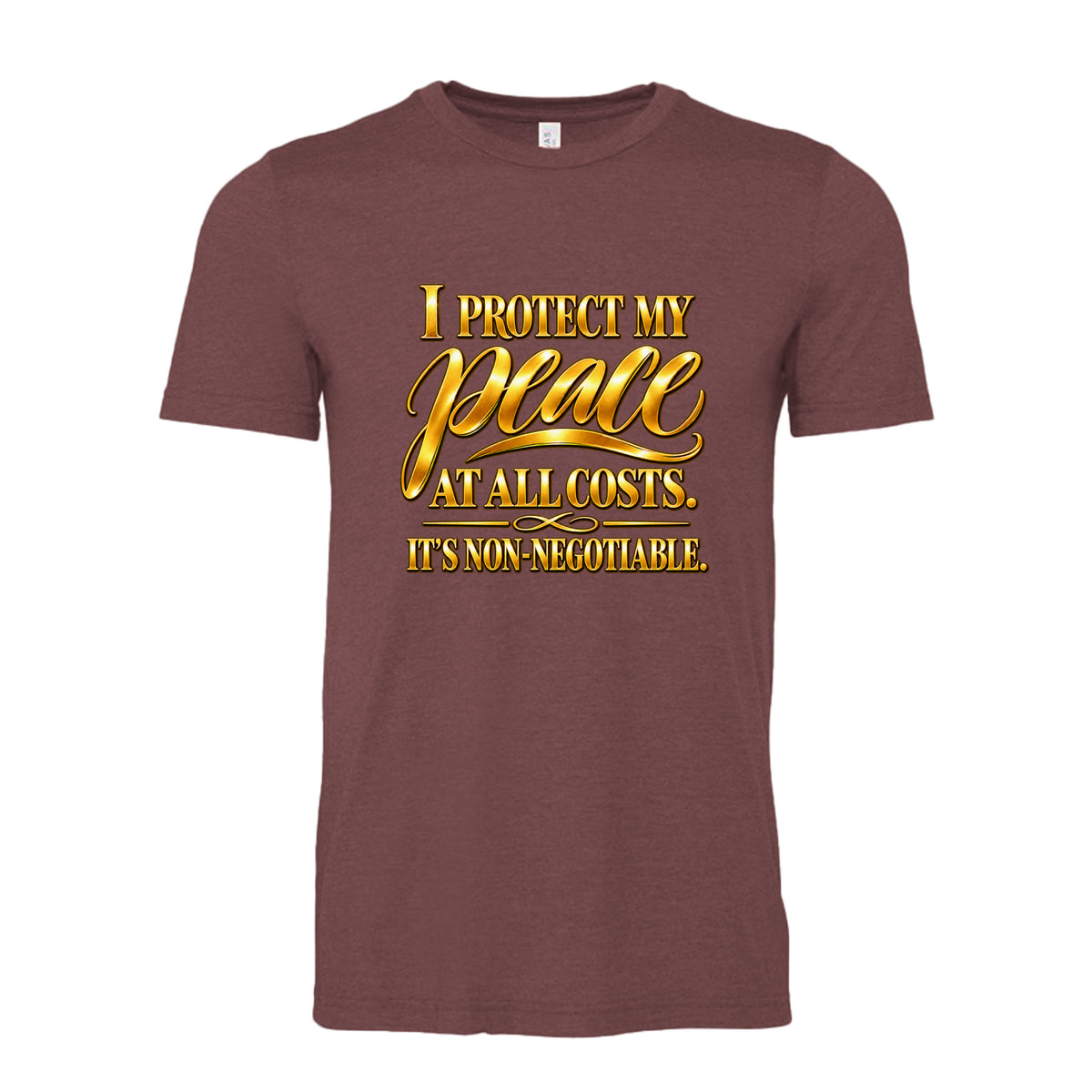 I Protect My Peace at All Costs T-shirt in heather maroon