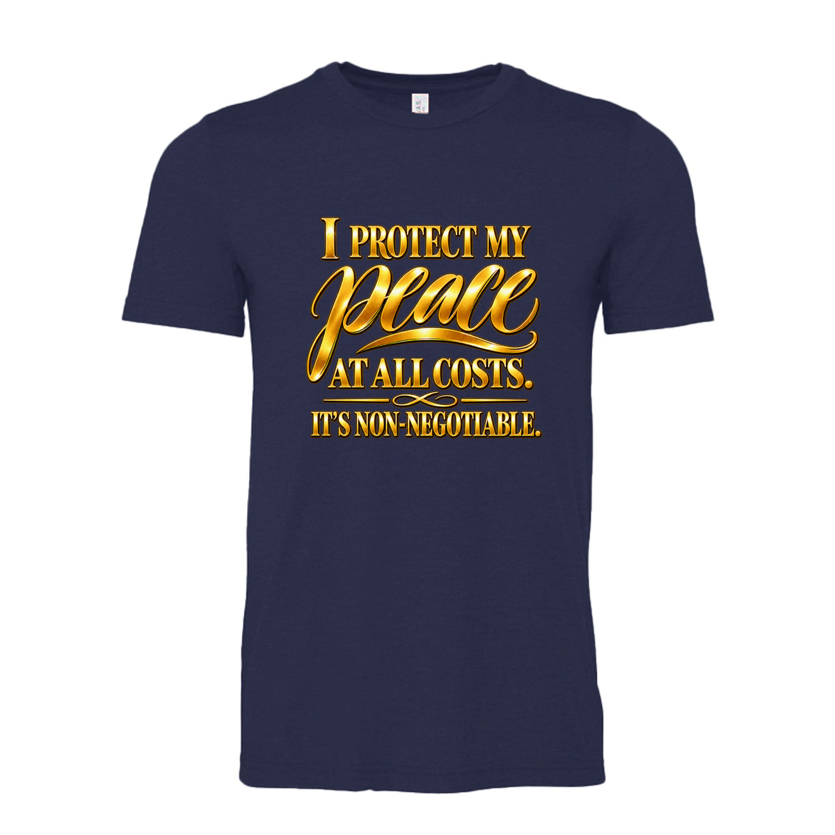 I Protect My Peace at All Costs T-shirt in navy blue